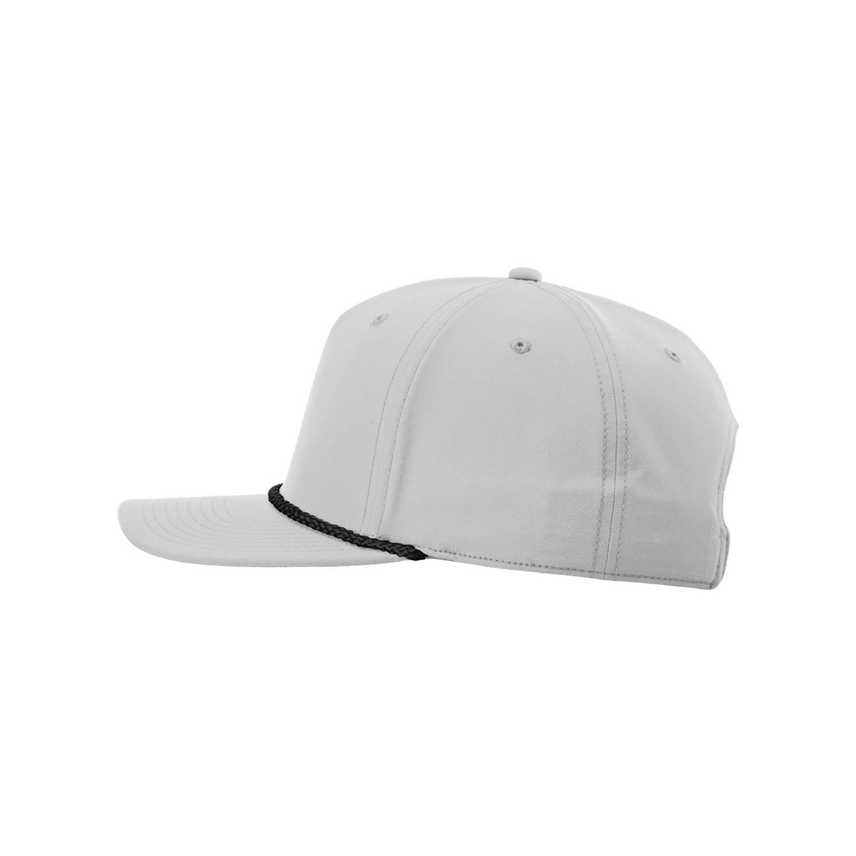 Richardson Five-Panel Classic Rope Cap Full Color - Light Grey/ Black - Direct Side
