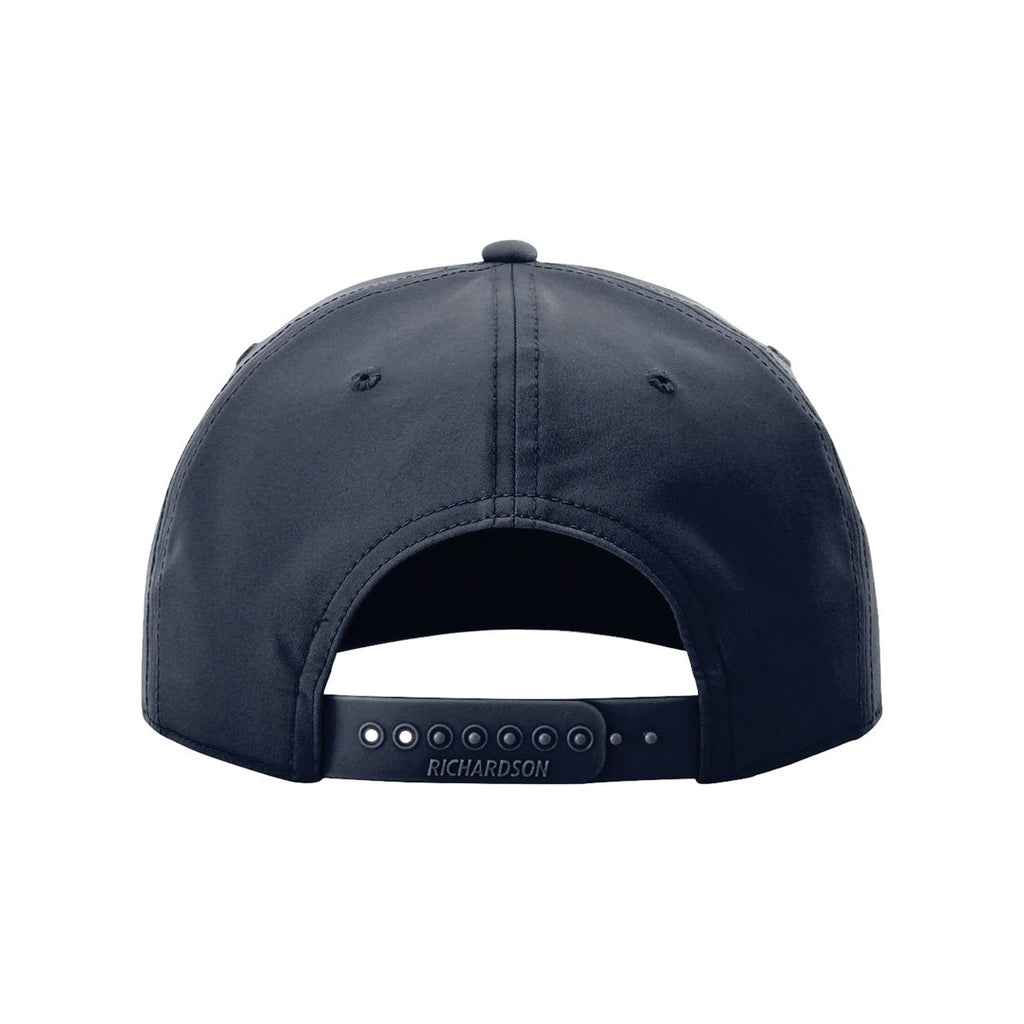 Richardson Five-Panel Classic Rope Cap Full Color - Navy/ White - Back
