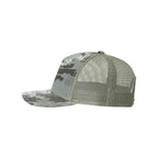 Richardson Patterned Five-Panel Trucker Cap Full Color - Digital Camo/ Light Green - Direct Side