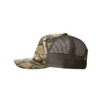 Richardson Patterned Five-Panel Trucker Cap Full Color - Realtree Edge/ Brown - Direct Side