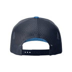 Richardson Patterned Five-Panel Trucker Cap Full Color - Realtree Fishing Light Blue/ Navy - Back
