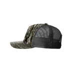 Richardson Patterned Five-Panel Trucker Cap Full Color - Realtree Original/ Black - Direct Side