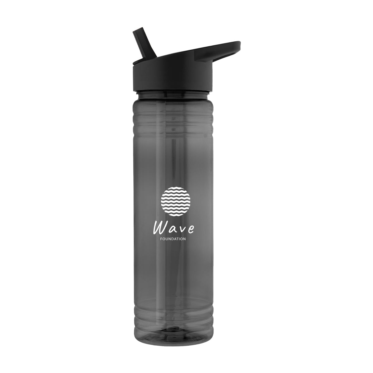Ricky Bottle in Recycled PET, 24 oz - Charcoal - Silk Screen