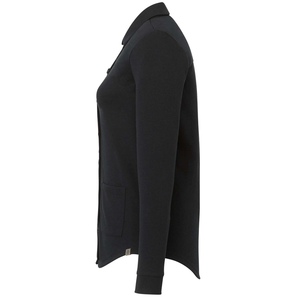 Rigi Eco Knit Button Cardigan for Women Transfer - Black - Left Side