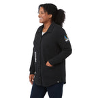 Rigi Eco Knit Button Cardigan for Women Transfer - Black - On Model Right Angle