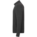Rigi Eco Knit Full Zip Jacket for Men Embroidery - Heather Dark Charcoal - Left Side