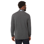 Rigi Eco Knit Full Zip Jacket for Men Embroidery - Heather Dark Charcoal - On Model Back