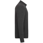 Rigi Eco Knit Full Zip Jacket for Men Embroidery - Heather Dark Charcoal - Right Side