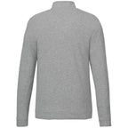 Rigi Eco Knit Full Zip Jacket for Men Embroidery - Heather Grey - Back