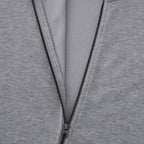 Rigi Eco Knit Full Zip Jacket for Men Embroidery - Heather Grey - Detail Inside