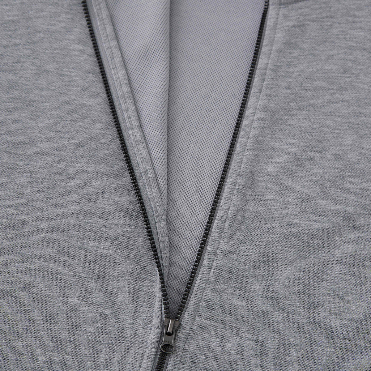 Rigi Eco Knit Full Zip Jacket for Men Embroidery - Heather Grey - Detail Inside
