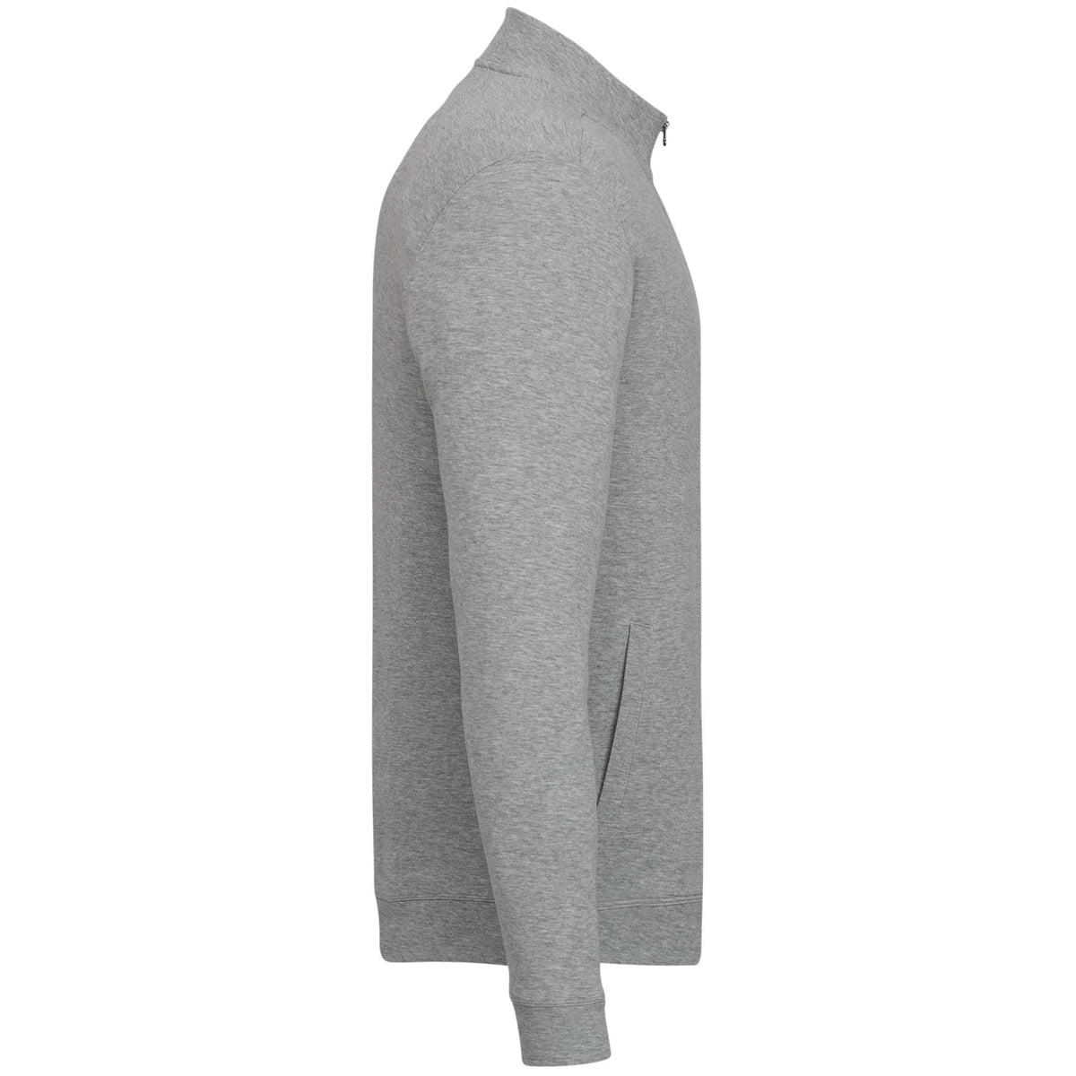 Rigi Eco Knit Full Zip Jacket for Men Embroidery - Heather Grey - Right Side