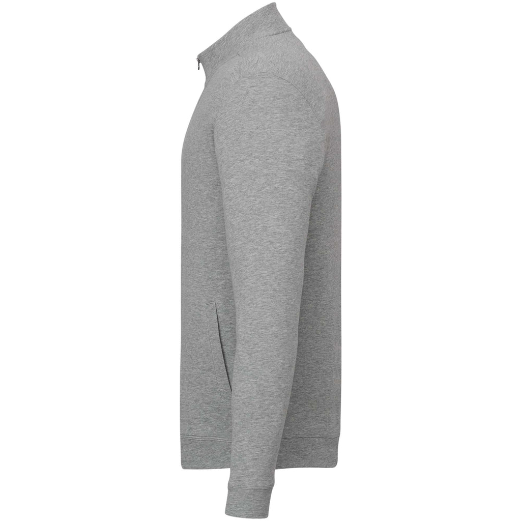 Rigi Eco Knit Full Zip Jacket for Men Transfer - Heather Grey - Left Side