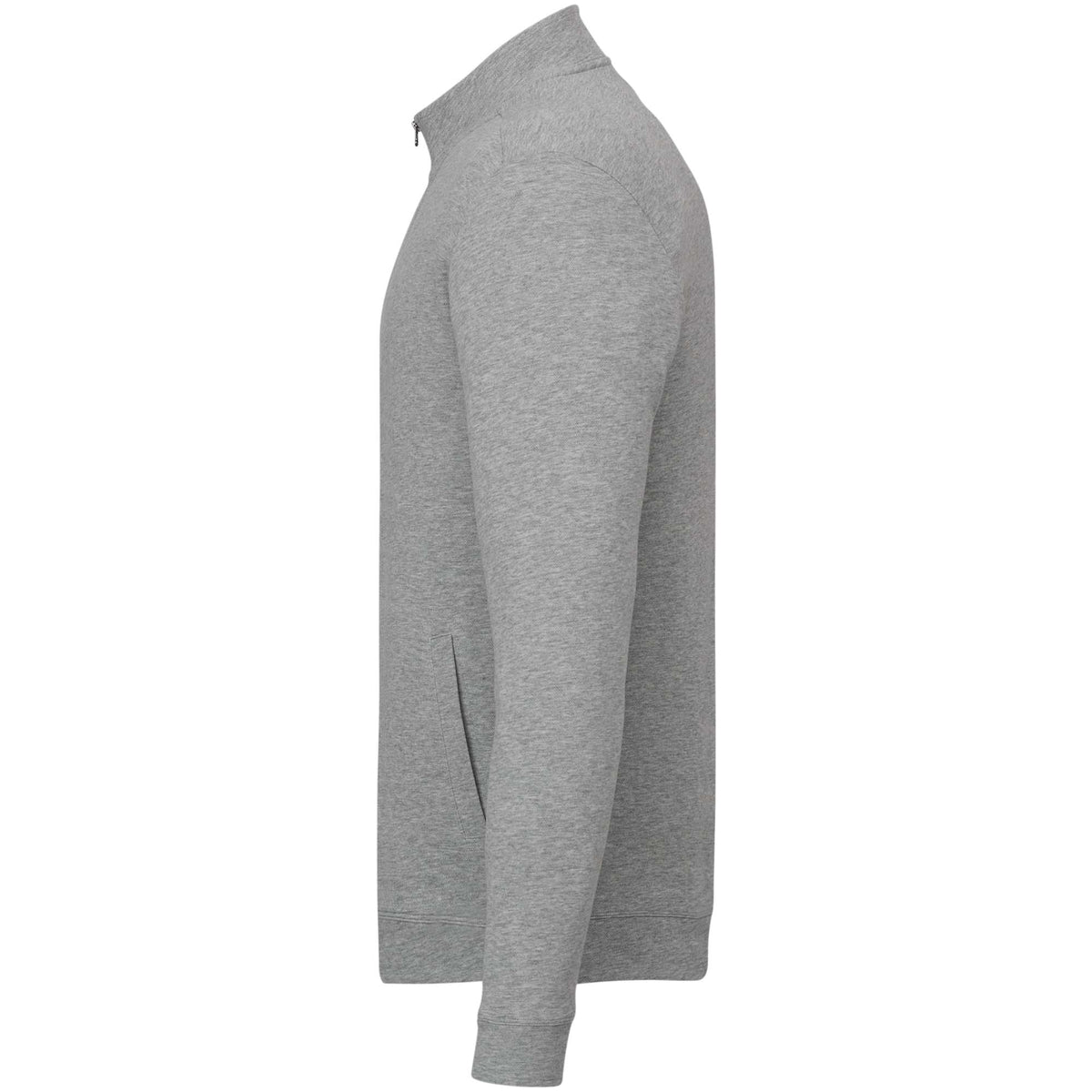 Rigi Eco Knit Full Zip Jacket for Men Transfer - Heather Grey - Left Side