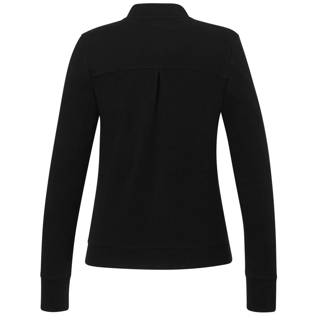 Rigi Eco Knit Full Zip Jacket for Women Embroidery - Black - Back