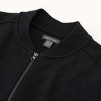 Rigi Eco Knit Full Zip Jacket for Women Embroidery - Black - Detail Collar