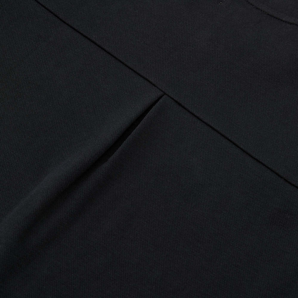 Rigi Eco Knit Full Zip Jacket for Women Embroidery - Black - Detail Pleat