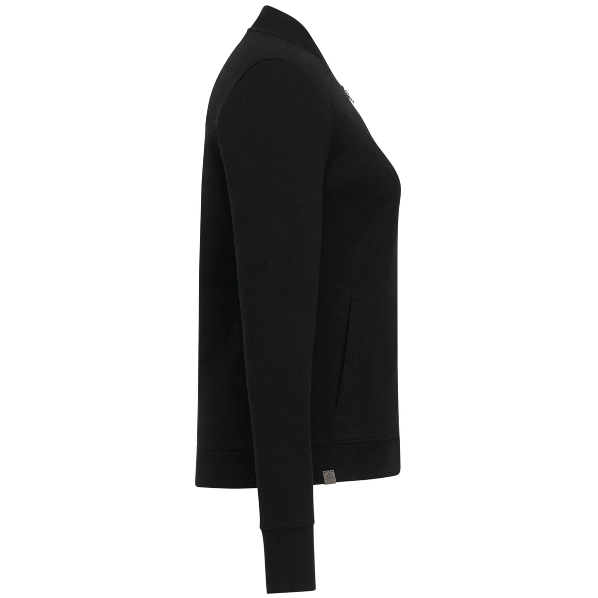 Rigi Eco Knit Full Zip Jacket for Women Embroidery - Black - Right Side