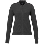 Rigi Eco Knit Full Zip Jacket for Women Embroidery - Heather Dark Charcoal - Front