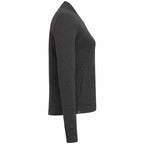 Rigi Eco Knit Full Zip Jacket for Women Embroidery - Heather Dark Charcoal - Right Side