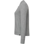 Rigi Eco Knit Full Zip Jacket for Women Embroidery - Heather Grey - Left Side