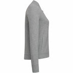 Rigi Eco Knit Full Zip Jacket for Women Embroidery - Heather Grey - Right Side