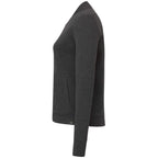 Rigi Eco Knit Full Zip Jacket for Women Transfer - Heather Dark Charcoal - Left Side