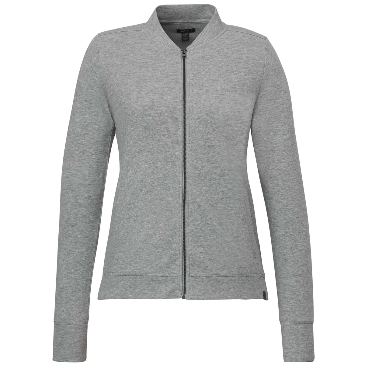 Rigi Eco Knit Full Zip Jacket for Women Transfer - Heather Grey - Front