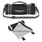 Riverside Roll-Up Blanket with Carry Handle - Black - Silk Screen