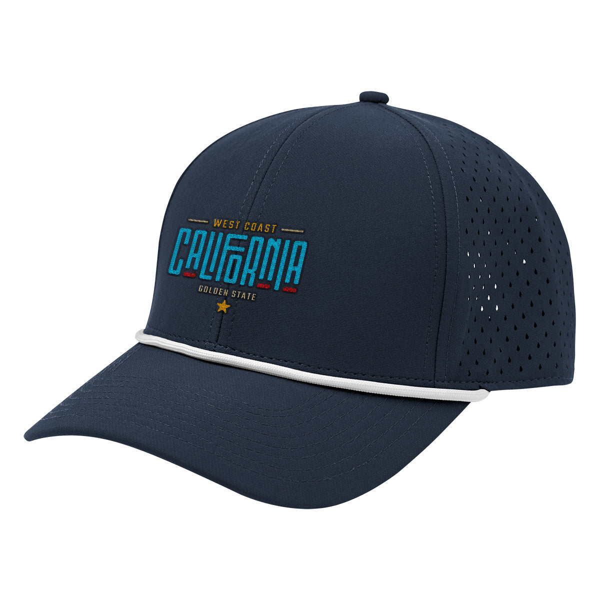 Roderick Rope Cap, Water-Resistant - White - Embroidery