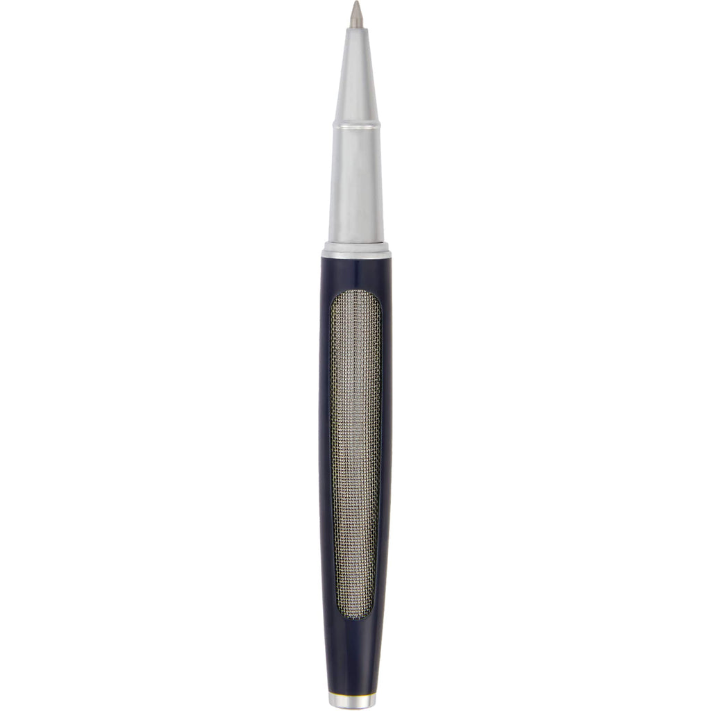 Rollerball Pen in 91% Recycled Stainless Steel Laser Engraving - Navy - Cap
