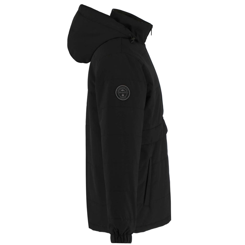 Roots73 Albany Insulated Half Zip Pullover, Unisex Transfer - Black - Right Side