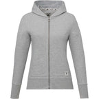 Roots73 Canmore Eco French Terry Full Zip Hoodie for Women Transfer - Grey Mix - Front