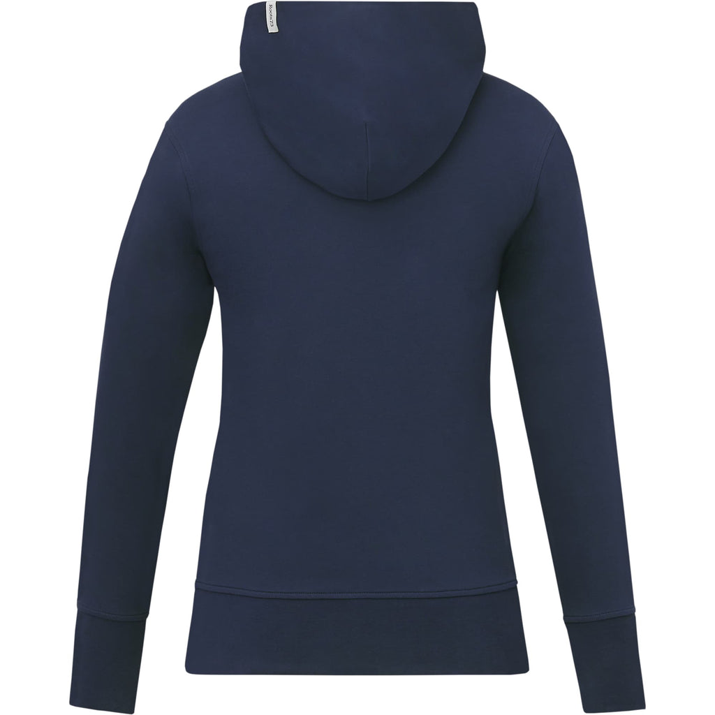 Roots73 Canmore Eco French Terry Full Zip Hoodie for Women Transfer - Indigo Blue - Back
