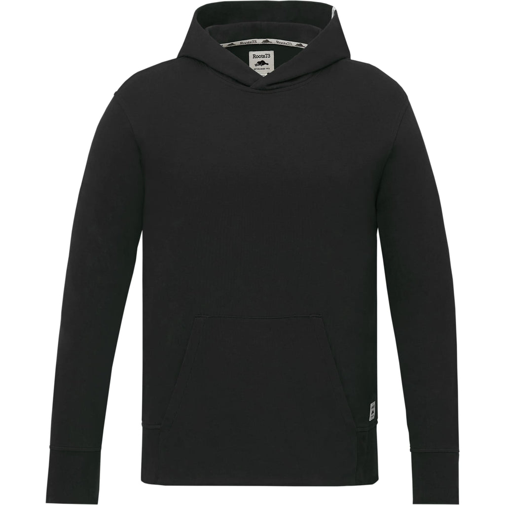 Roots73 Canmore Eco Pullover Hoodie, Unisex Transfer - Black - Front