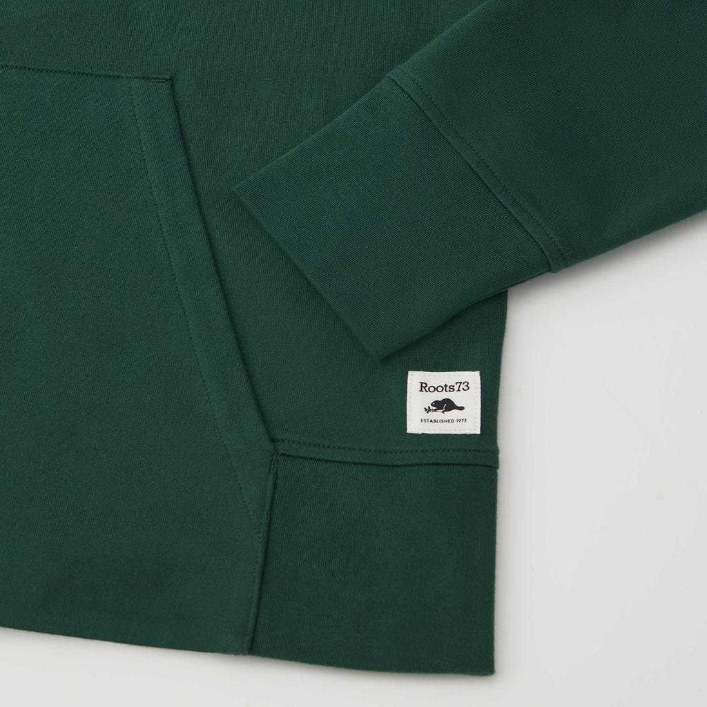 Roots73 Canmore Eco Pullover Hoodie, Unisex Transfer - Evergreen - Detail 2