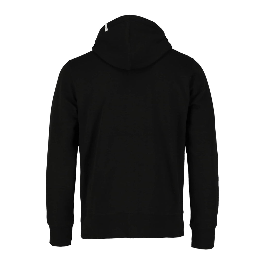 Roots73 Paddlecreek Full Zip Fleece Hoodie for Men Embroidery - Black - Back Flat
