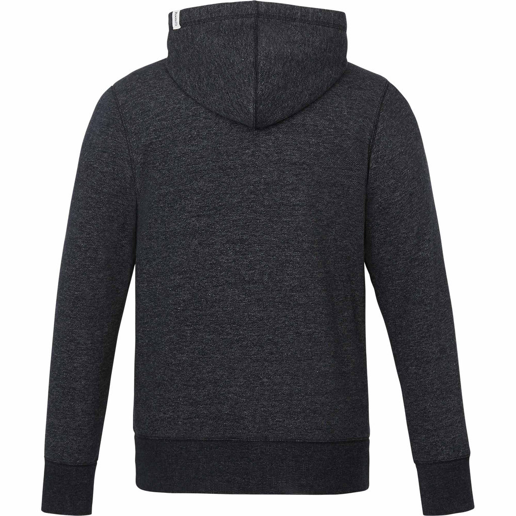 Roots73 Paddlecreek Full Zip Fleece Hoodie for Men Embroidery - Black Mix - Back