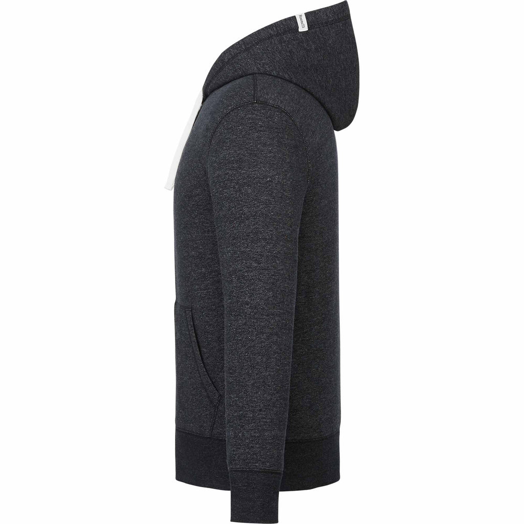 Roots73 Paddlecreek Full Zip Fleece Hoodie for Men Embroidery - Black Mix - Left Side