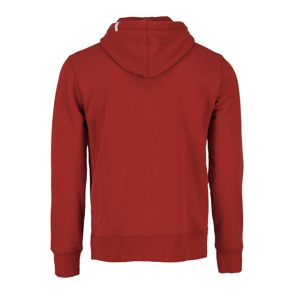 Roots73 Paddlecreek Full Zip Fleece Hoodie for Men Embroidery - Dark Red - Back Flat