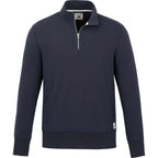 Roots73 Paddlecreek Sueded Fleece Quarter Zip for Men Embroidery - Atlantic Navy - Front