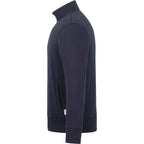 Roots73 Paddlecreek Sueded Fleece Quarter Zip for Men Embroidery - Atlantic Navy - Left Side