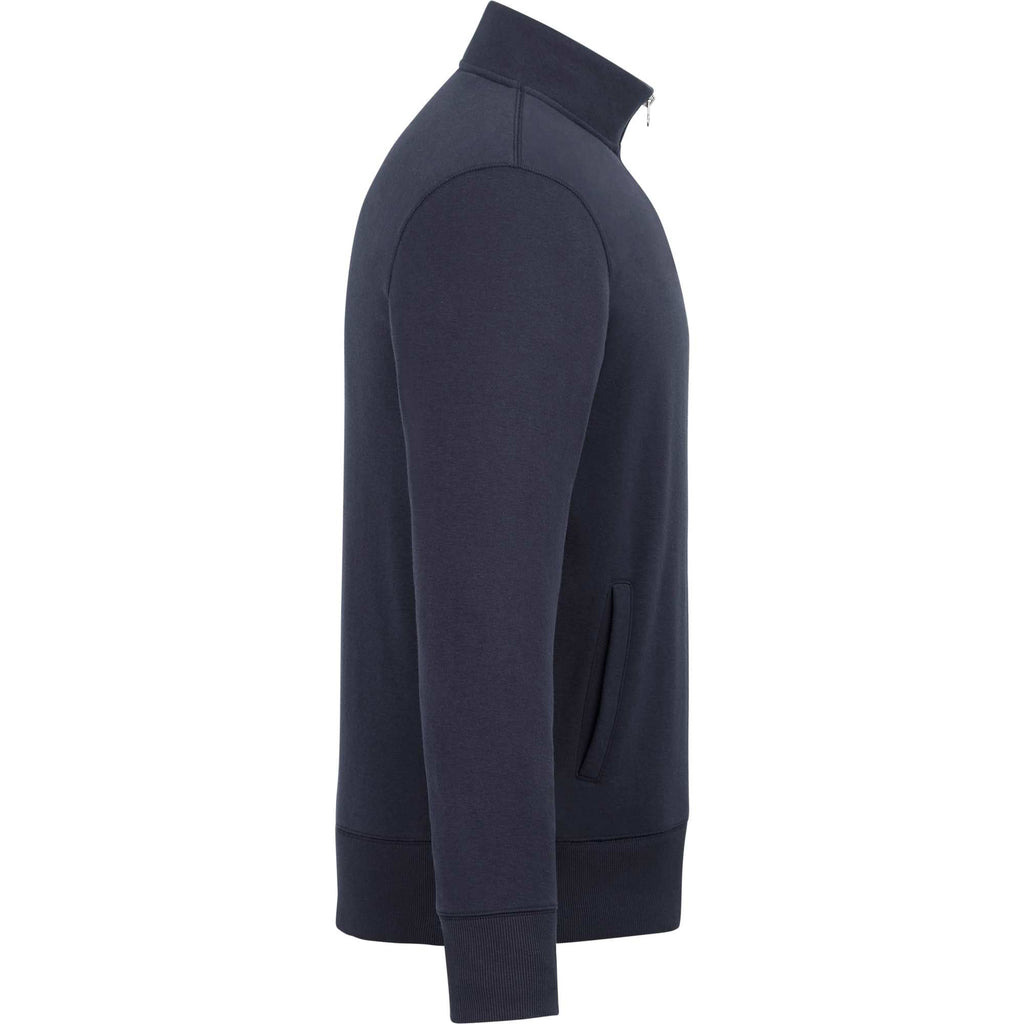 Roots73 Paddlecreek Sueded Fleece Quarter Zip for Men Embroidery - Atlantic Navy - Right Side