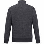 Roots73 Paddlecreek Sueded Fleece Quarter Zip for Men Embroidery - Black Mix - Back