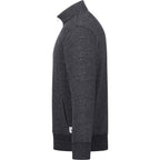 Roots73 Paddlecreek Sueded Fleece Quarter Zip for Men Embroidery - Black Mix - Left Side