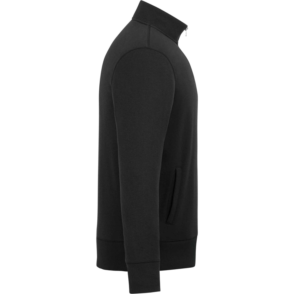 Roots73 Paddlecreek Sueded Fleece Quarter Zip for Men Embroidery - Black - Right Side