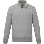 Roots73 Paddlecreek Sueded Fleece Quarter Zip for Men Embroidery - Grey Mix - Front