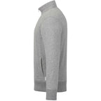 Roots73 Paddlecreek Sueded Fleece Quarter Zip for Men Embroidery - Grey Mix - Left Side
