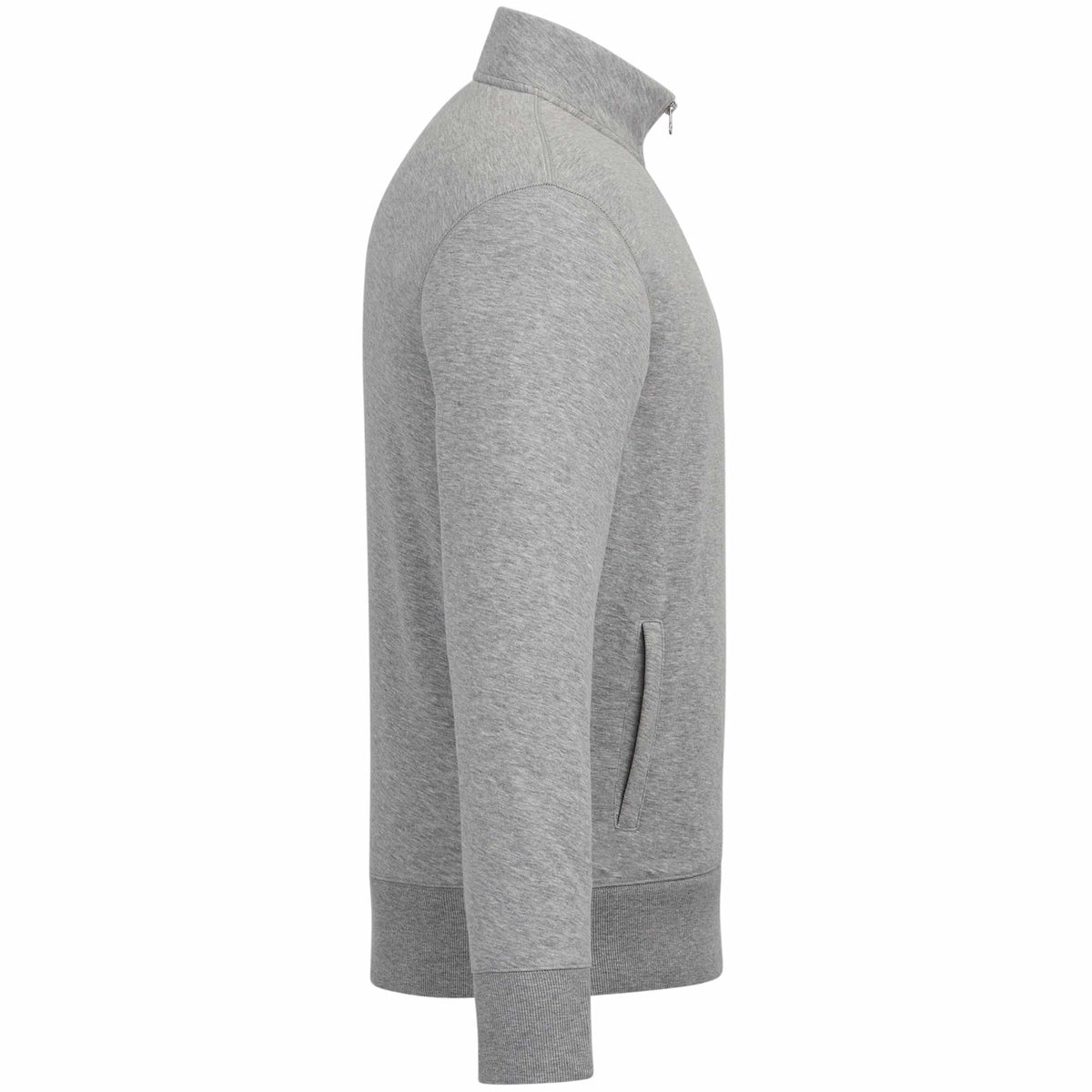 Roots73 Paddlecreek Sueded Fleece Quarter Zip for Men Embroidery - Grey Mix - Right Side