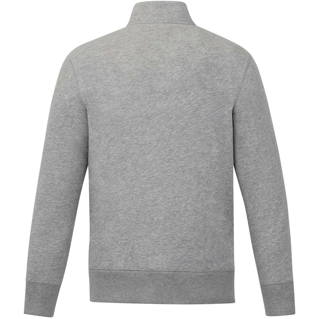Roots73 Paddlecreek Sueded Fleece Quarter Zip for Men Transfer - Grey Mix - Back